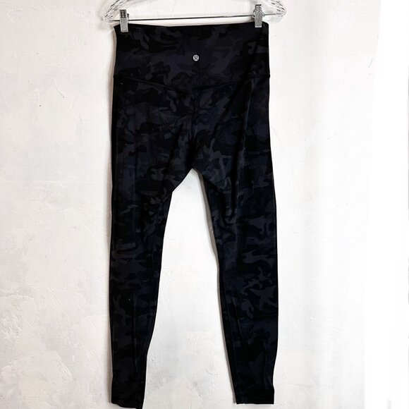Lululemon Align HR High Rise Pant Legging 28” Camo Black Womens 10 Athletic Gym - Picture 5 of 11